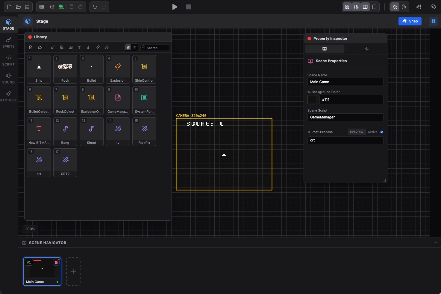 Updated scene editor