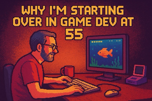 Why I'm Just Starting Over in Game Dev at 55 illustration and feature artwork