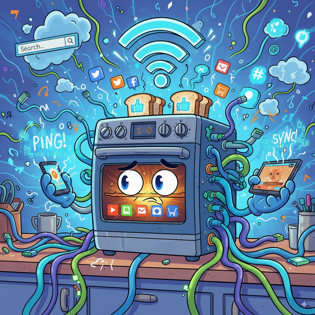 I just connected my oven to the internet!? illustration and feature artwork
