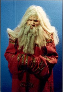 Mark Andrade, dressed as Gaspra in full prosthetic makeup