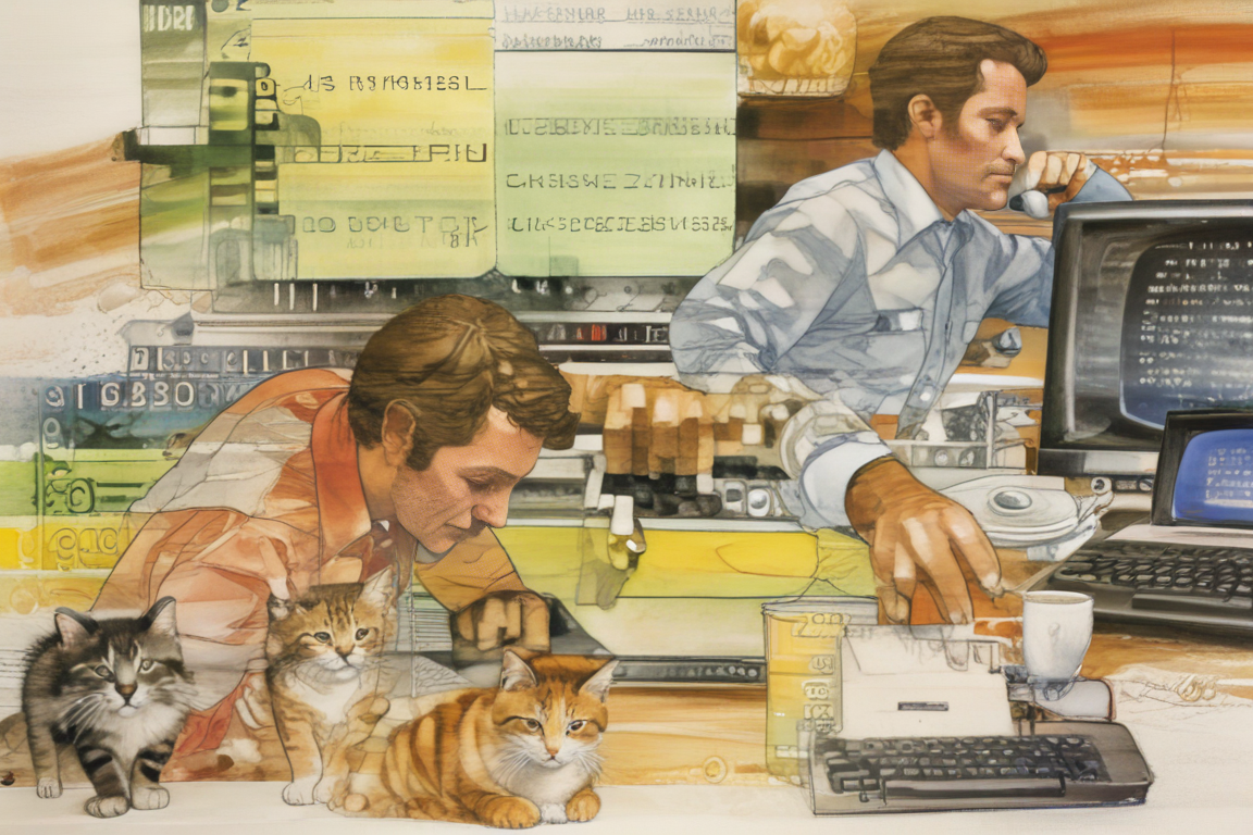 Retrostalgic Cleaning House illustration and feature artwork