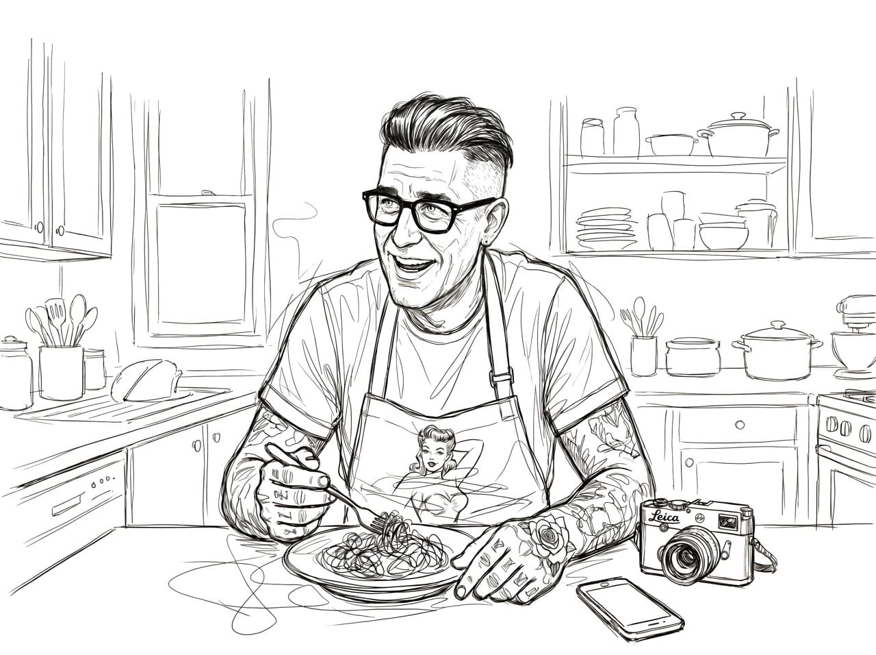Mark Andrade smiling in the kitchen - Recipes (sort of)