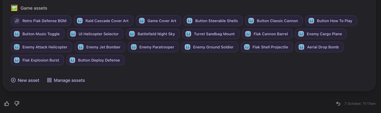 My Thoughts on Google Playground - assets list Large